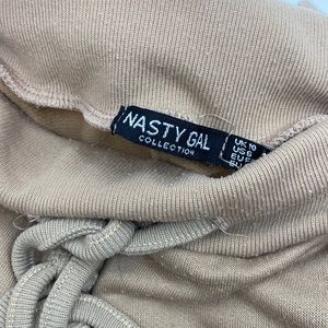 Nasty gal Joggers size 6 small/medium tan high waisted